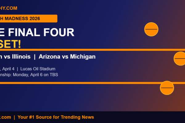 2026 March Madness Final Four - UConn vs Illinois, Arizona vs Michigan