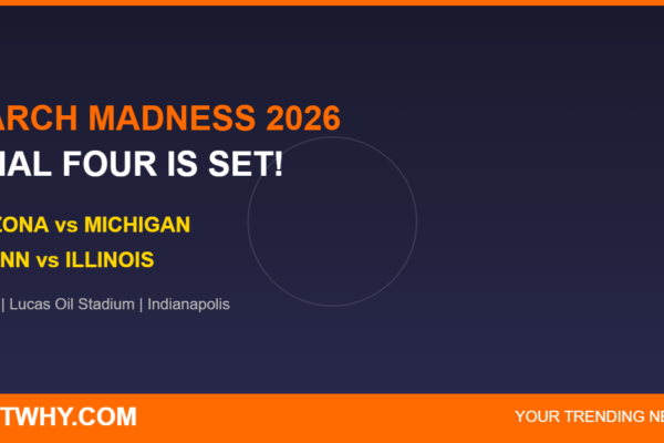 March Madness 2026 Final Four - Arizona vs Michigan UConn vs Illinois