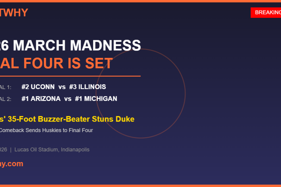 2026 March Madness Final Four - Michigan, Arizona, UConn, Illinois