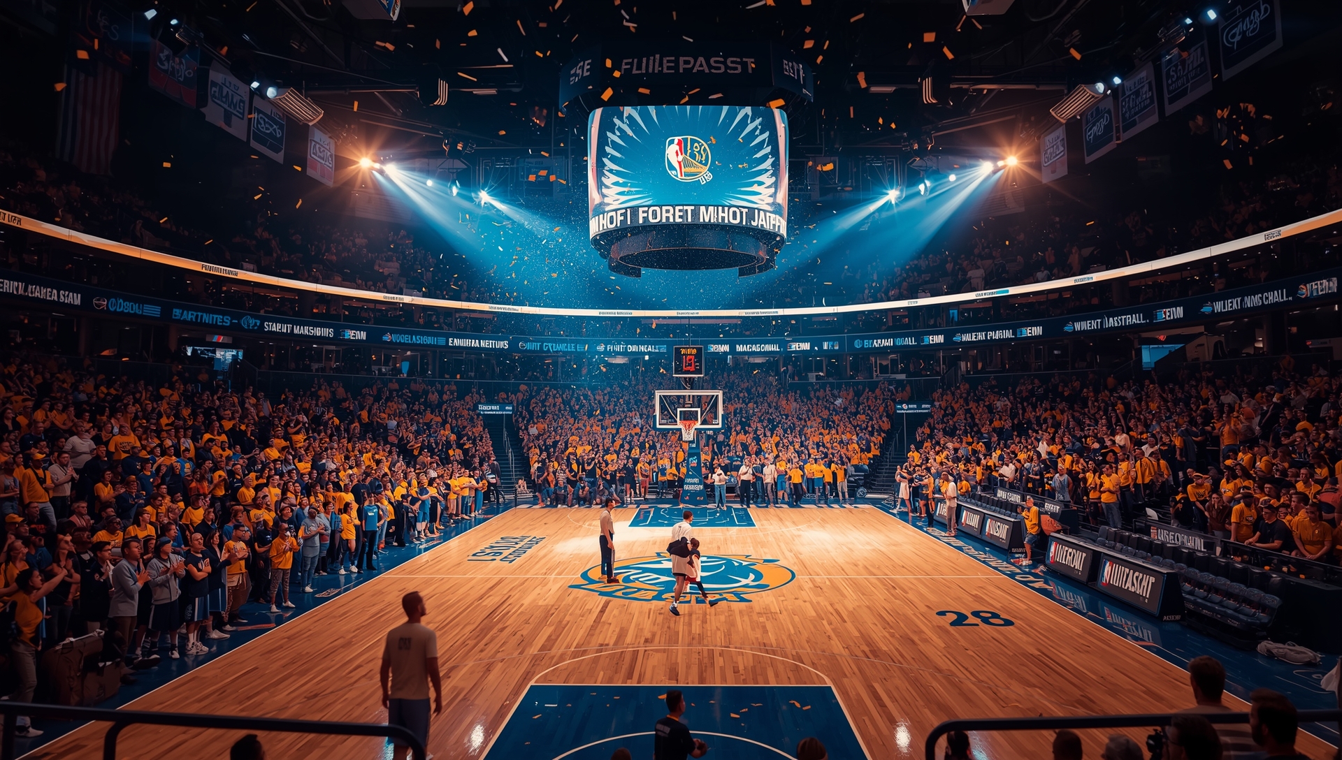 NBA Playoffs Game 1 2026 Denver Nuggets vs Minnesota Timberwolves arena interior