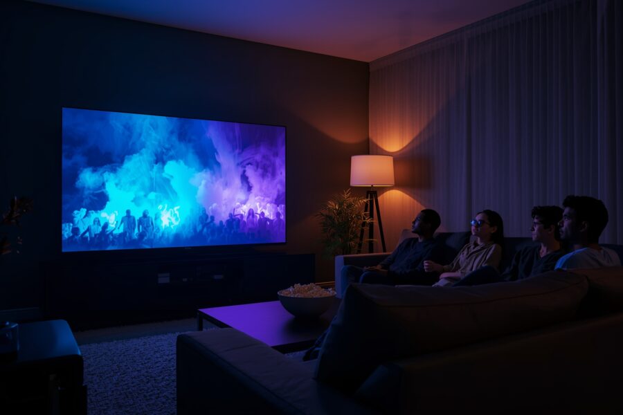 Friends watching Euphoria Season 3 premiere on TV in a cozy living room