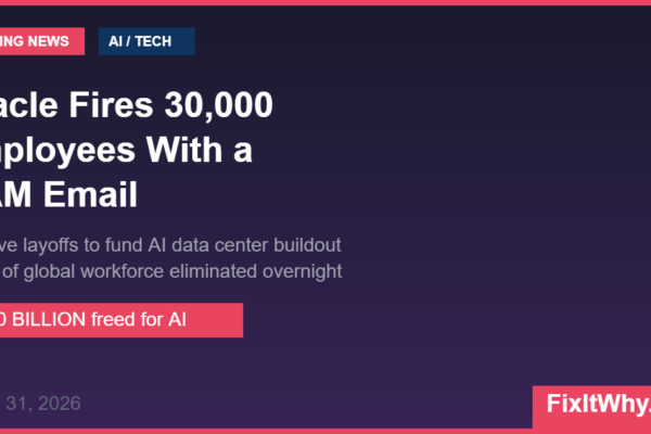 Oracle fires 30000 employees with a 6 AM email to fund AI data centers