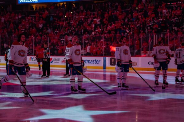 NHL playoff hockey game action illustrating Eastern Conference Final atmosphere