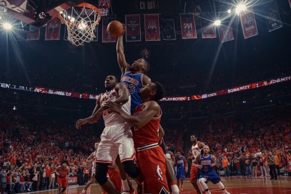 NBA Knicks Hawks Game 6 Atlanta playoffs basketball arena