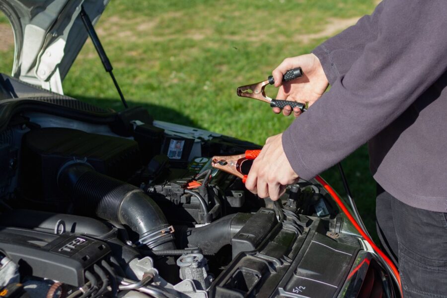 Jump-starting a car that clicks but will not start
