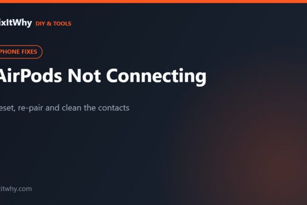 AirPods not connecting — reset, re-pair and clean the charging contacts