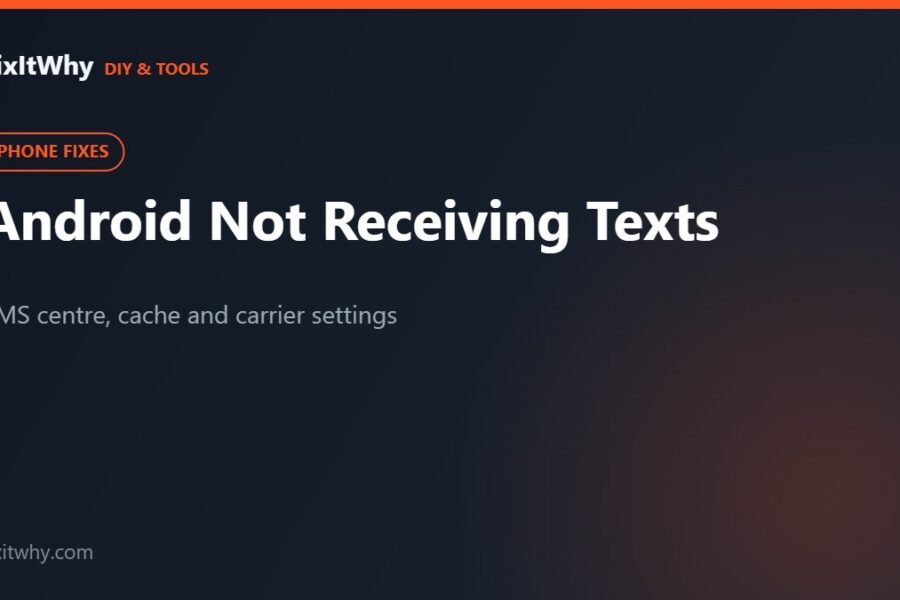 Android not receiving texts — SMS centre, cache and carrier settings