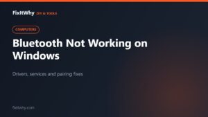 Bluetooth Not Working on Windows — 8 Fixes