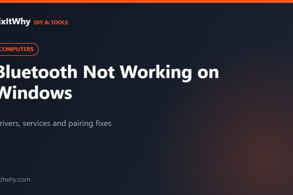 Bluetooth not working on Windows — drivers, services and pairing fixes