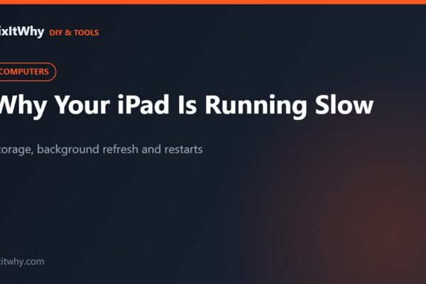 iPad running slow — storage, background refresh and restart fixes