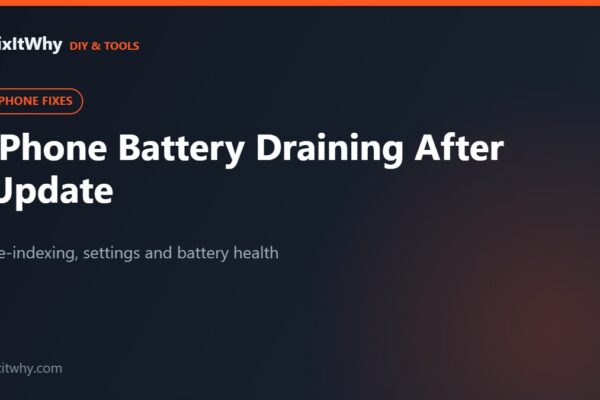 iPhone battery draining fast after an iOS update — settings and battery health