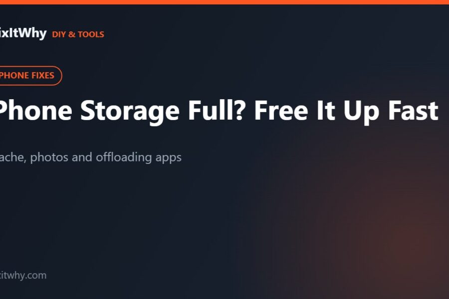Phone storage full — clearing cache, photos and offloading apps