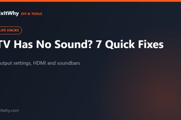 TV has no sound — output settings, HDMI ARC and soundbar checks