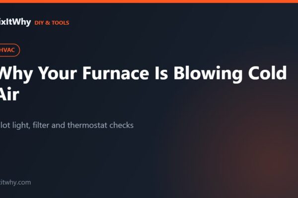 Furnace blowing cold air — pilot light, filter and thermostat checks explained