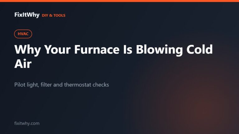 Why Is My Furnace Blowing Cold Air? Causes & Fixes