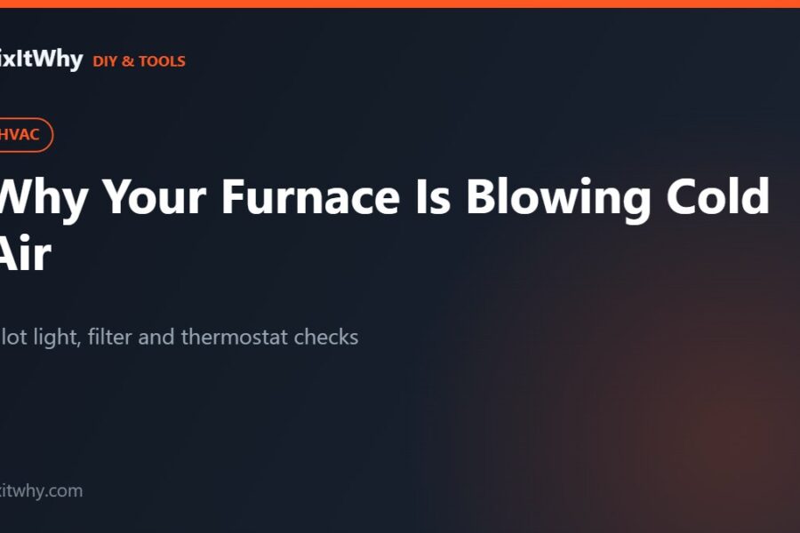 Furnace blowing cold air — pilot light, filter and thermostat checks explained