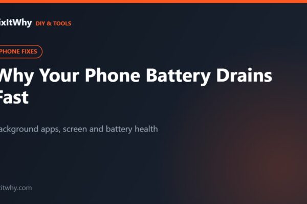 Phone battery draining fast — background apps, screen and battery health