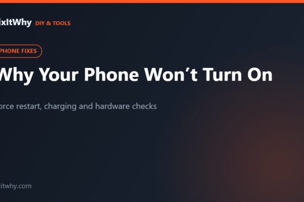 Phone will not turn on — force restart, charging and hardware checks